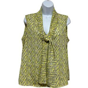 Women's Pullover Large Top Sleeveless V-Neck Multi-Color Design By-9 & Co.